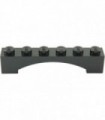 Black Brick, Arch 1 x 6 Raised Arch