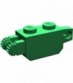 Green Hinge Brick 1 x 2 Locking with 1 Finger Vertical End and 2 Fingers Vertical End