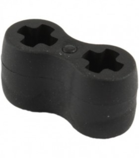 Black Technic, Axle Connector Double Flexible (Rubber)
