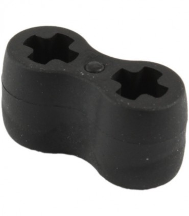 Black Technic, Axle Connector Double Flexible (Rubber)