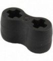Black Technic, Axle Connector Double Flexible (Rubber)