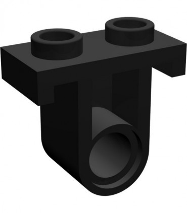 Black Technic, Pin Connector Plate with One Hole (Single on Bottom)