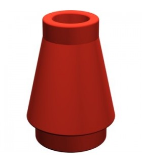 Red Cone 1 x 1 with Top Groove