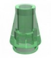 Trans-Green Cone 1 x 1 with Top Groove