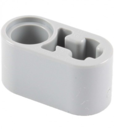Light Bluish Gray Technic, Liftarm 1 x 2 Thick with Pin Hole and Axle Hole