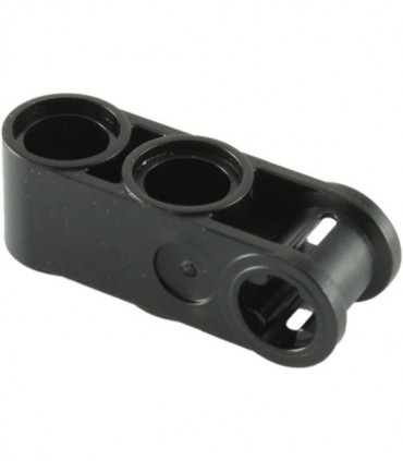 Black Technic, Axle and Pin Connector Perpendicular 3L with 2 Pin Holes