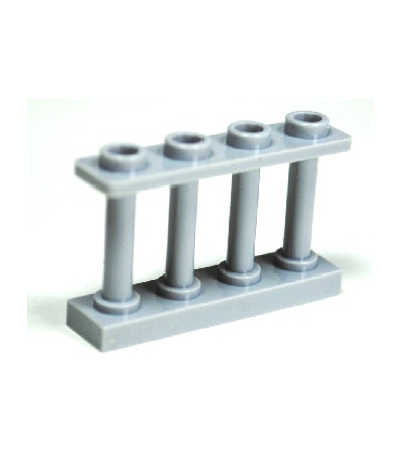 Light Bluish Gray Fence Spindled 1 x 4 x 2 with 4 Studs
