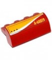 Red Brick, Modified 2 x 4 x 1 1/3 with Curved Top with Hatch and 'A-60019' Pattern Model Left Side (Sticker) - Set 60019