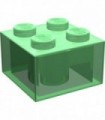 Trans-Green Brick 2 x 2