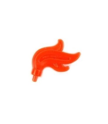 Trans-Neon Orange Minifig, Plume Feather Triple Compact / Flame / Water