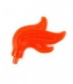 Trans-Neon Orange Minifig, Plume Feather Triple Compact / Flame / Water