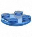Trans-Dark Blue Plate, Round 2 x 2 with Rounded Bottom