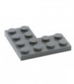 Dark Bluish Gray Plate 4 x 4 Corner