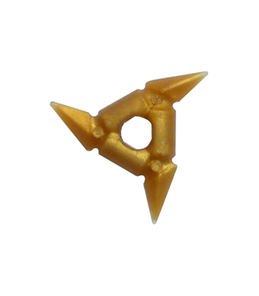 Pearl Gold Minifig, Weapon Throwing Star (Shuriken) with Smooth Grips