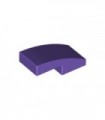 Dark Purple Slope, Curved 2 x 1 No Studs