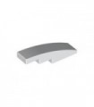 White Slope, Curved 4 x 1 No Studs