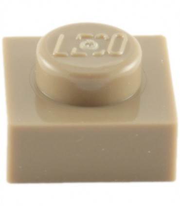 Dark Tan Plate 1 x 1