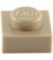 Dark Tan Plate 1 x 1