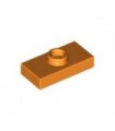Orange Plate, Modified 1 x 2 with 1 Stud with Groove and Bottom Stud Holder (Jumper)