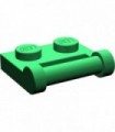 Green Plate, Modified 1 x 2 with Handle on Side - Closed Ends