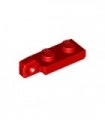 Red Hinge Plate 1 x 2 Locking with 1 Finger On End