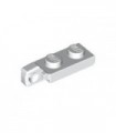 White Hinge Plate 1 x 2 Locking with 1 Finger on End without Bottom Groove