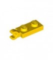 Yellow Plate, Modified 1 x 2 with Clip Horizontal on End