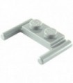 Light Bluish Gray Plate, Modified 1 x 2 with Handles - Flat Ends, Low Attachment