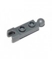 Dark Bluish Gray Plate, Modified 1 x 2 with Towball and Small Towball Socket on Ends