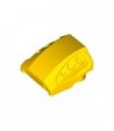 Yellow Slope, Curved 2 x 2 No Studs, 3 Side Ports Recessed
