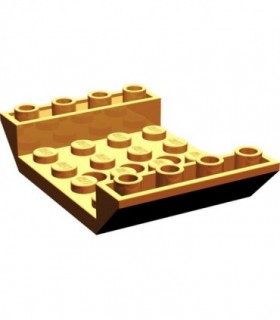 Orange Slope, Inverted 45 6 x 4 Double with 4 x 4 Cutout and 3 Holes