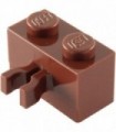 Reddish Brown Brick, Modified 1 x 2 with Vertical Clip