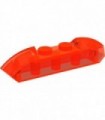 Trans-Neon Orange Brick, Modified 1 x 4 with Sloped Ends and 2 Top Studs