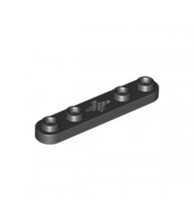 Black Technic, Plate 1 x 5 with Smooth Ends, 4 Studs and Center Axle Hole