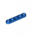 Blue Technic, Plate 1 x 5 with Smooth Ends, 4 Studs and Center Axle Hole