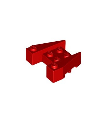 Red Wedge 3 x 4 with Stud Notches