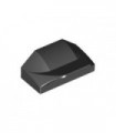 Black Brick, Modified 1 x 2 x 2/3 No Studs, Wing End