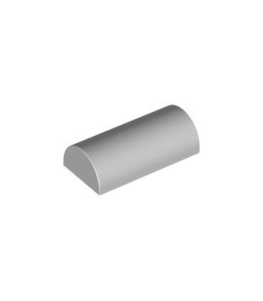 Light Bluish Gray Brick, Modified 2 x 4 No Studs, Curved Top