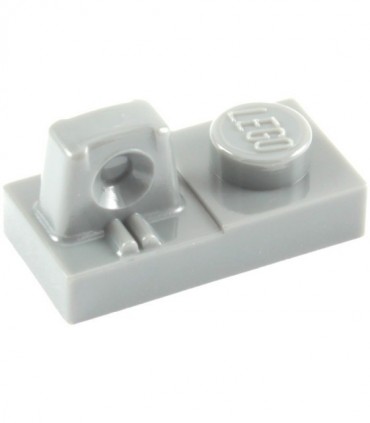 Light Bluish Gray Hinge Plate 1 x 2 Locking with 1 Finger On Top