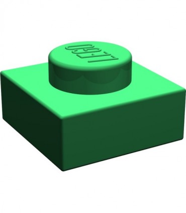 Green Plate 1 x 1
