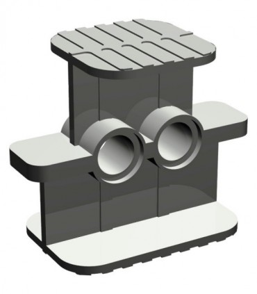 Dark Gray Rubber Band / Belt Holder 2 x 4 x 2 1/3