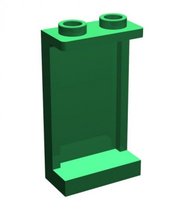 Green Panel 1 x 2 x 3 with Side Supports - Hollow Studs