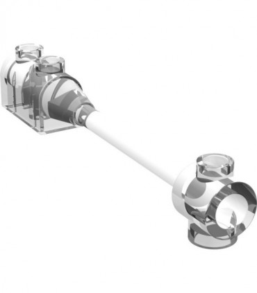Trans-Clear Bar 1 x 8 with Brick 1 x 2 Curved Top End (Undetermined Type)