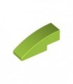 Lime Slope, Curved 3 x 1 No Studs