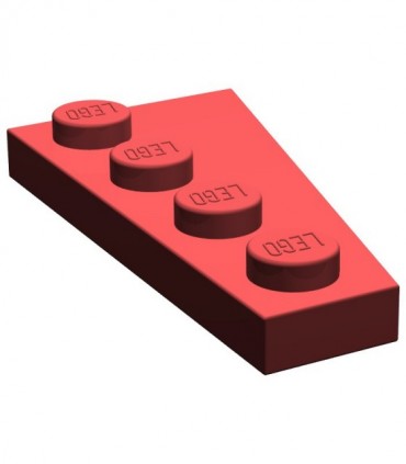 Dark Red Wedge, Plate 4 x 2 Left
