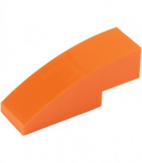 Orange Slope, Curved 3 x 1 No Studs