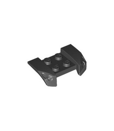 Black Vehicle, Mudguard 2 x 4 with Headlights Overhang