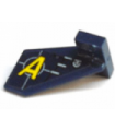 Dark Blue Tail Shuttle, Small with Yellow 'A' and Silver Lines Pattern on Left Side (Sticker) - Set 8631