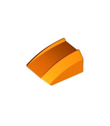 Orange Slope, Curved 2 x 2 Lip, No Studs