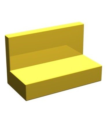 Yellow Panel 1 x 2 x 1 with Rounded Corners
